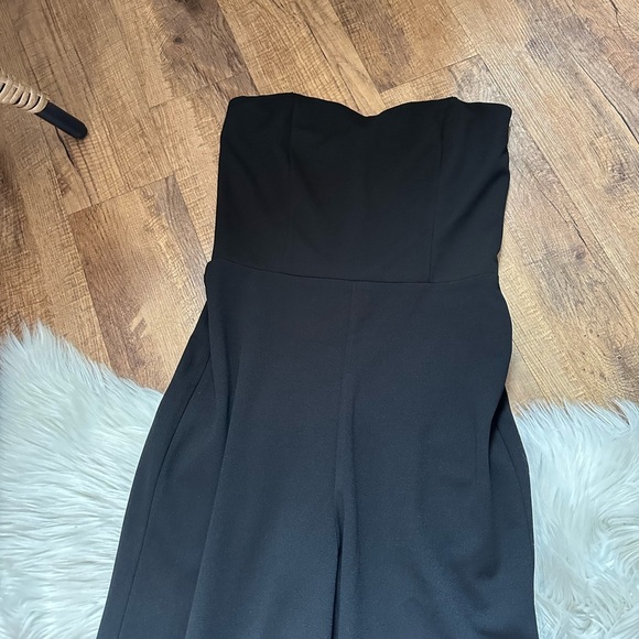 LULU’S Edith Black Strapless Wide-Leg Jumpsuit - Picture 6 of 8